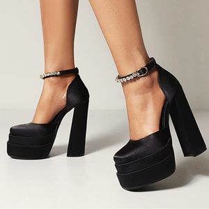 Black platform shoes